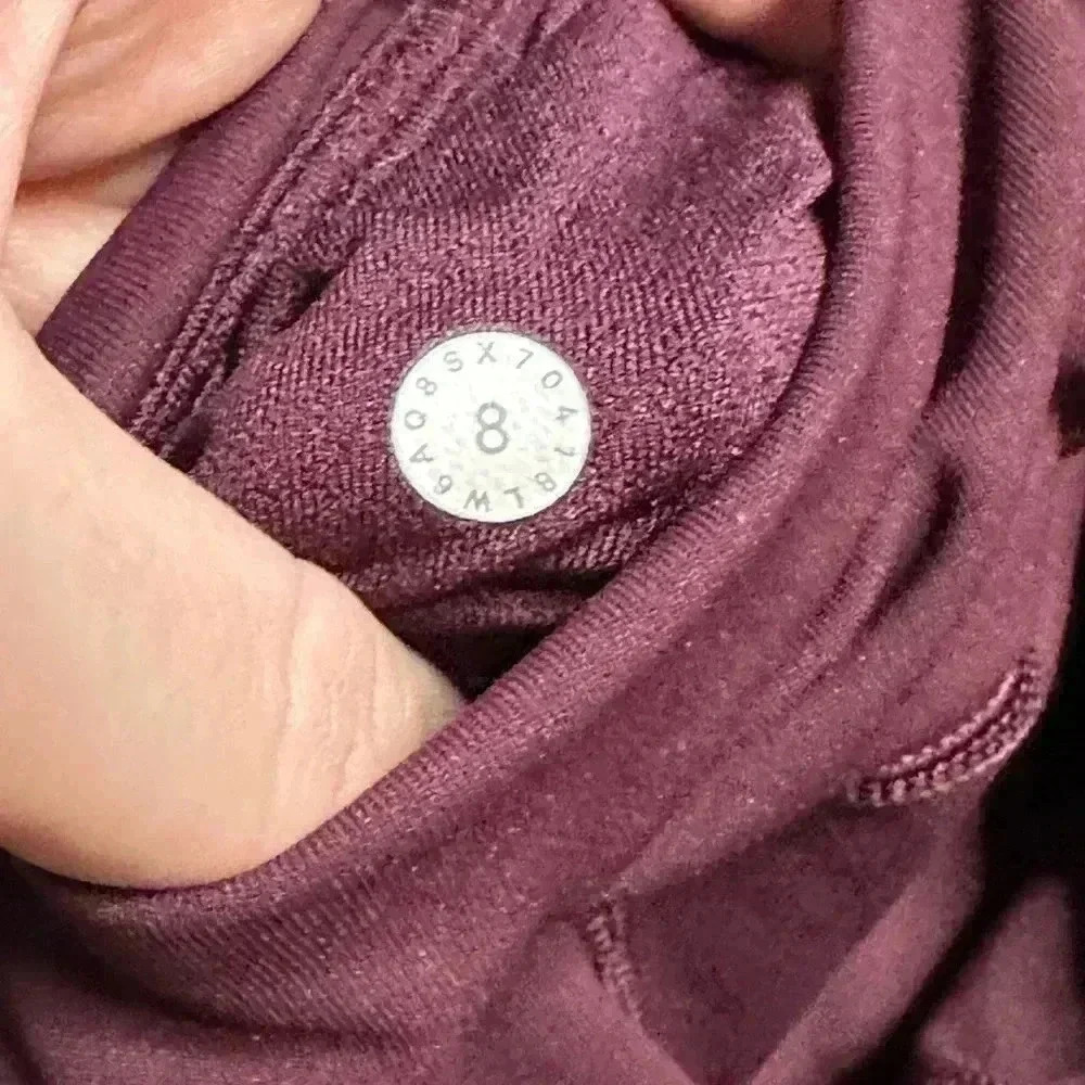 Lululemon Wunder Under Crop High-Rise Burgundy Size 8 - Picture 7 of 7
